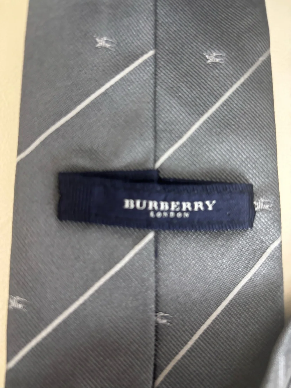 Burberry authentic Silk Tie in Grey Monogram